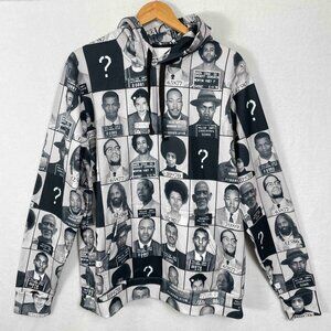 Black and Famous Mugshots Hoodie Unisex Size L